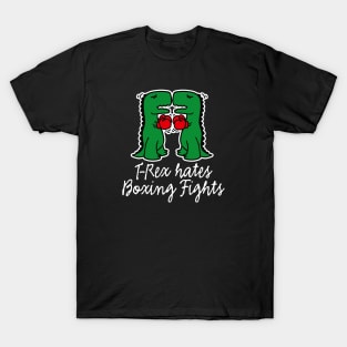 Funny T-Rex hates boxing fights boxing match trex T-Shirt